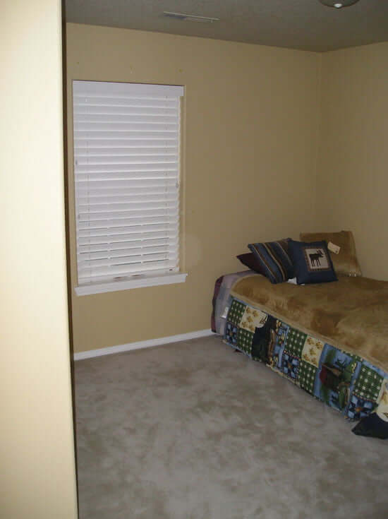 Bedroom with Yellow walls and window