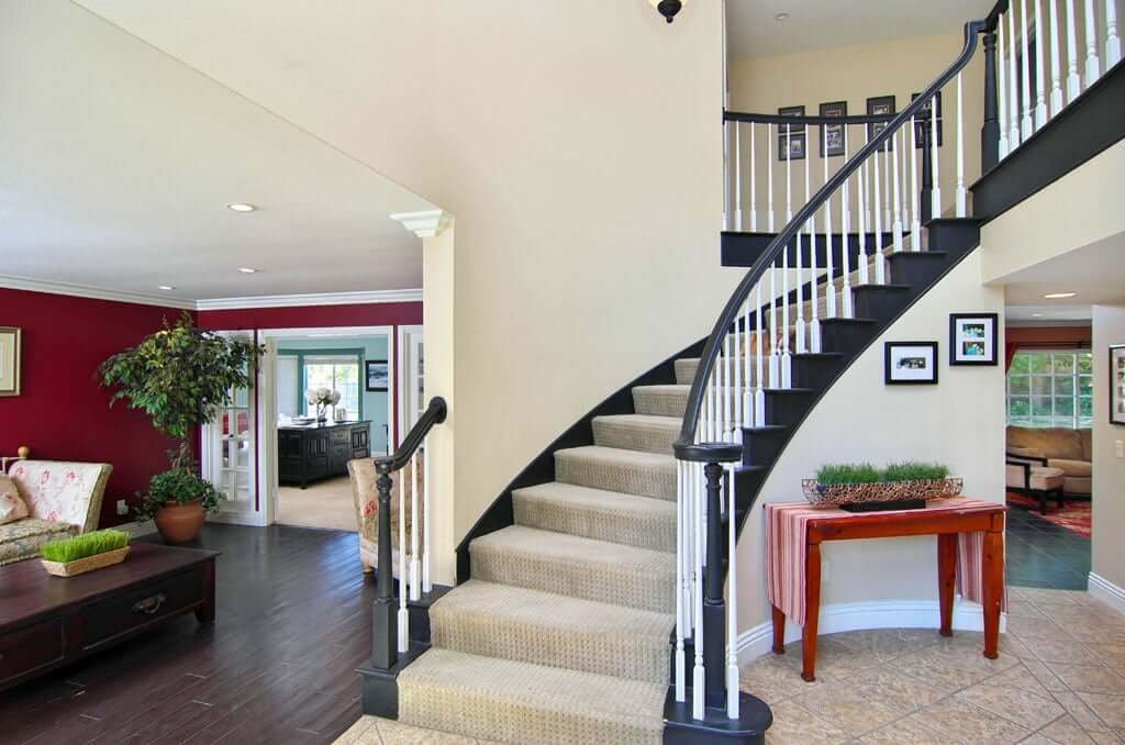 Entryway with view up stairs