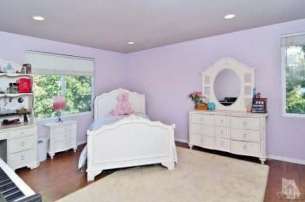 bedroom with bed dresser and nightstand