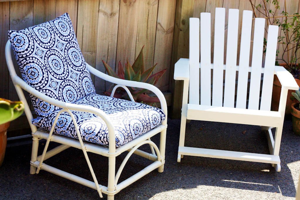 Outdoor rocking chair and bamboo chair