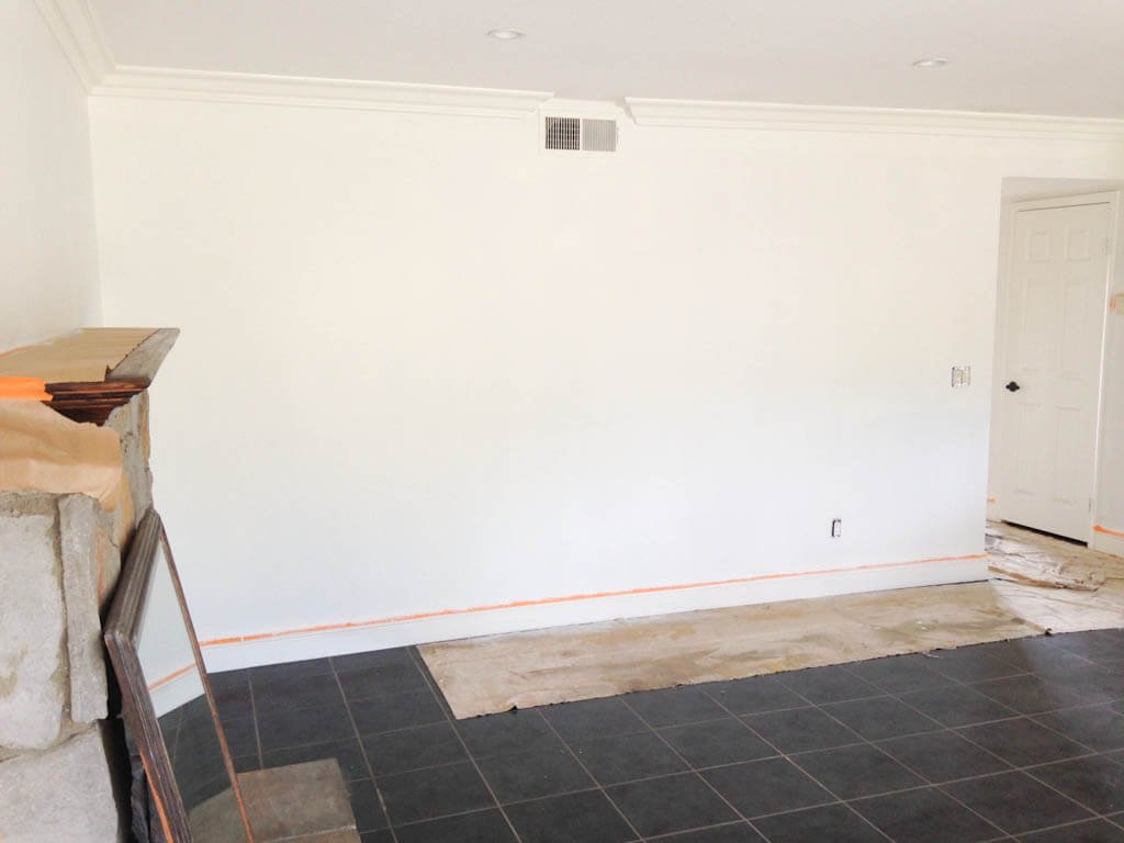 living room being painted