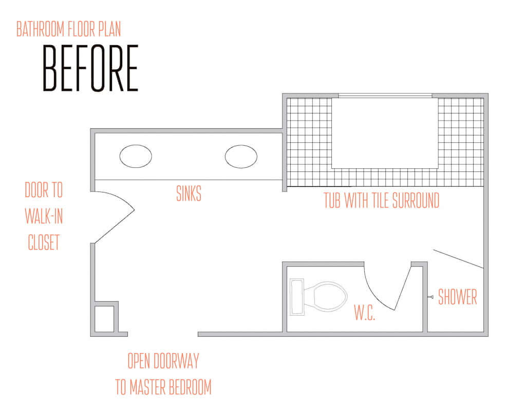 bathroom remodel floor plan before