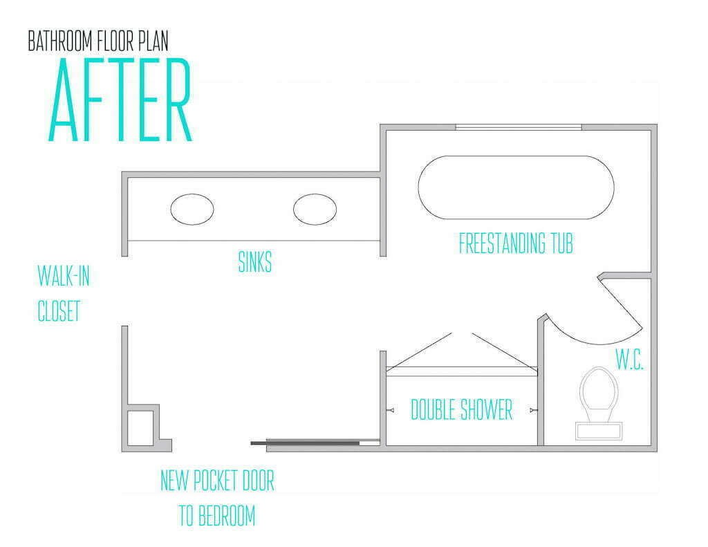 bathroom remodel floor plan after