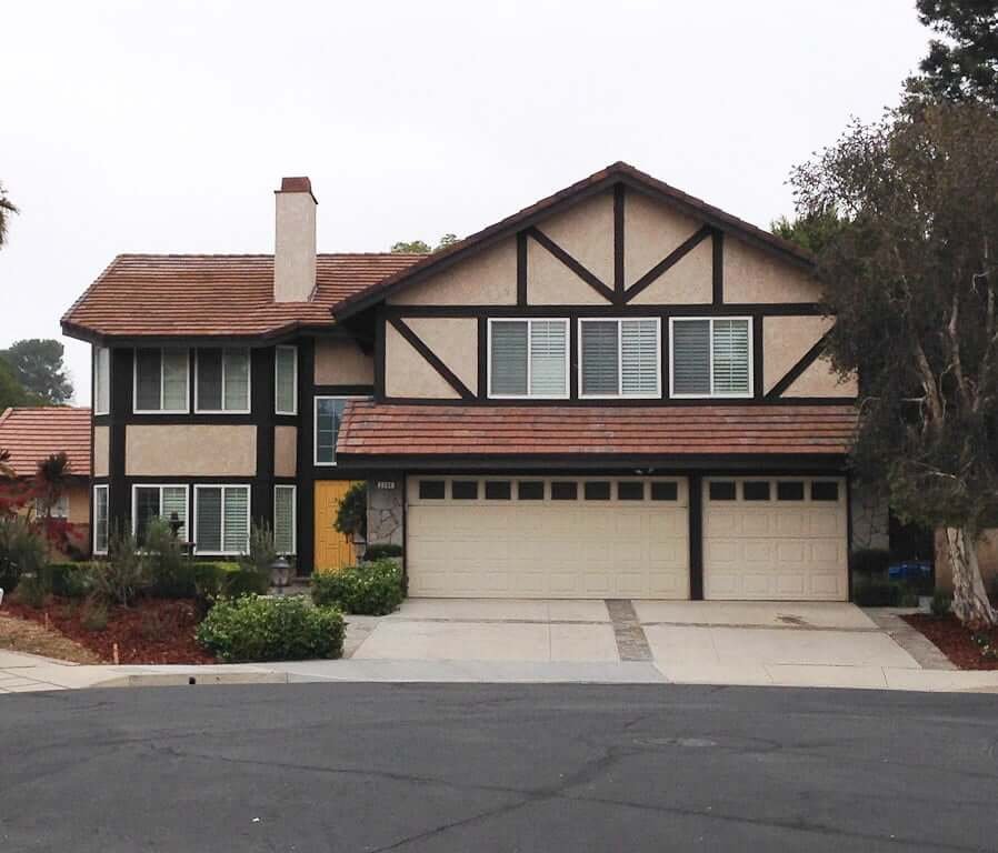 house exterior with dark paint colors