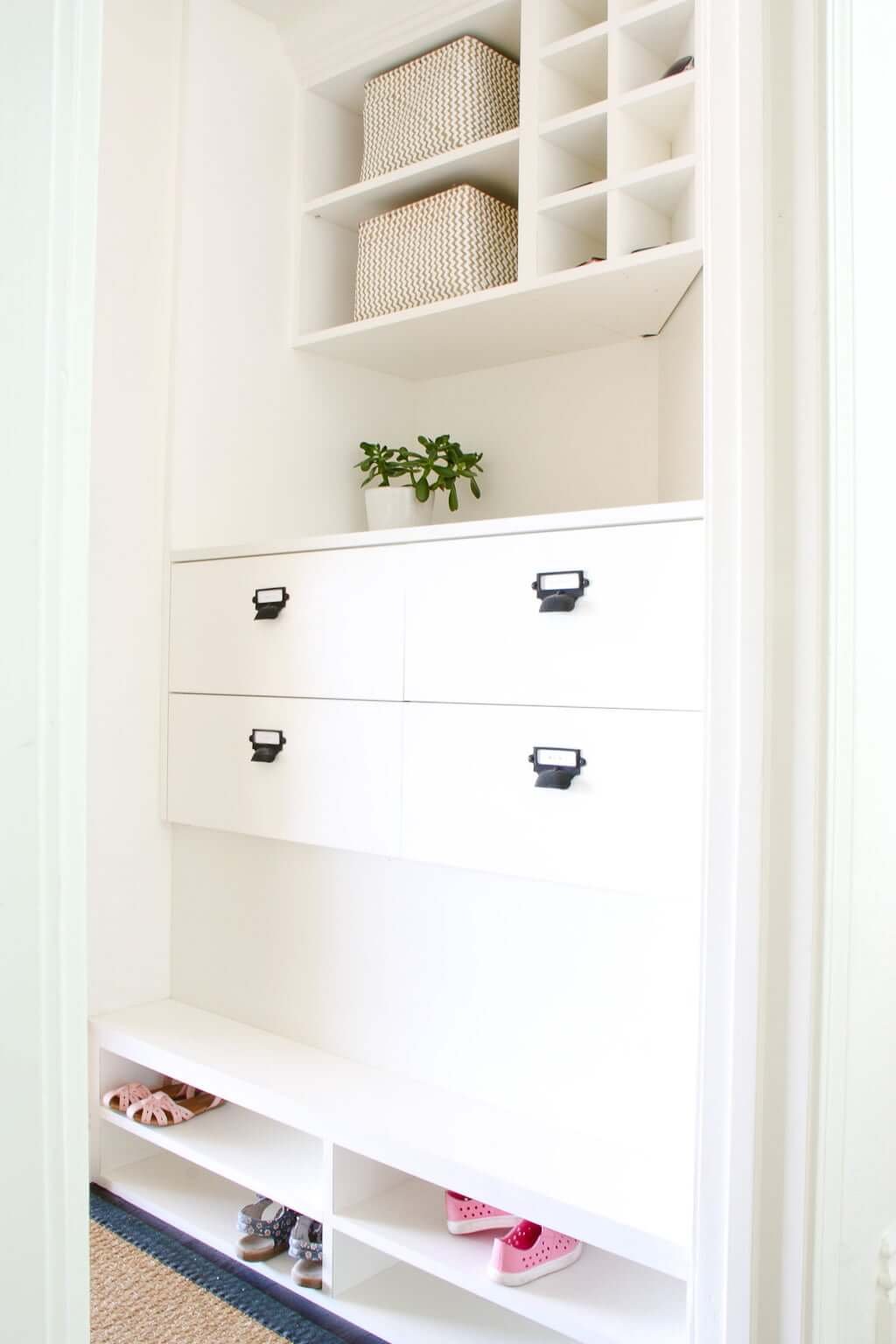 mudroom storage with bench for kids with shoe shelves, drawers, mudroom shelves and cubbies