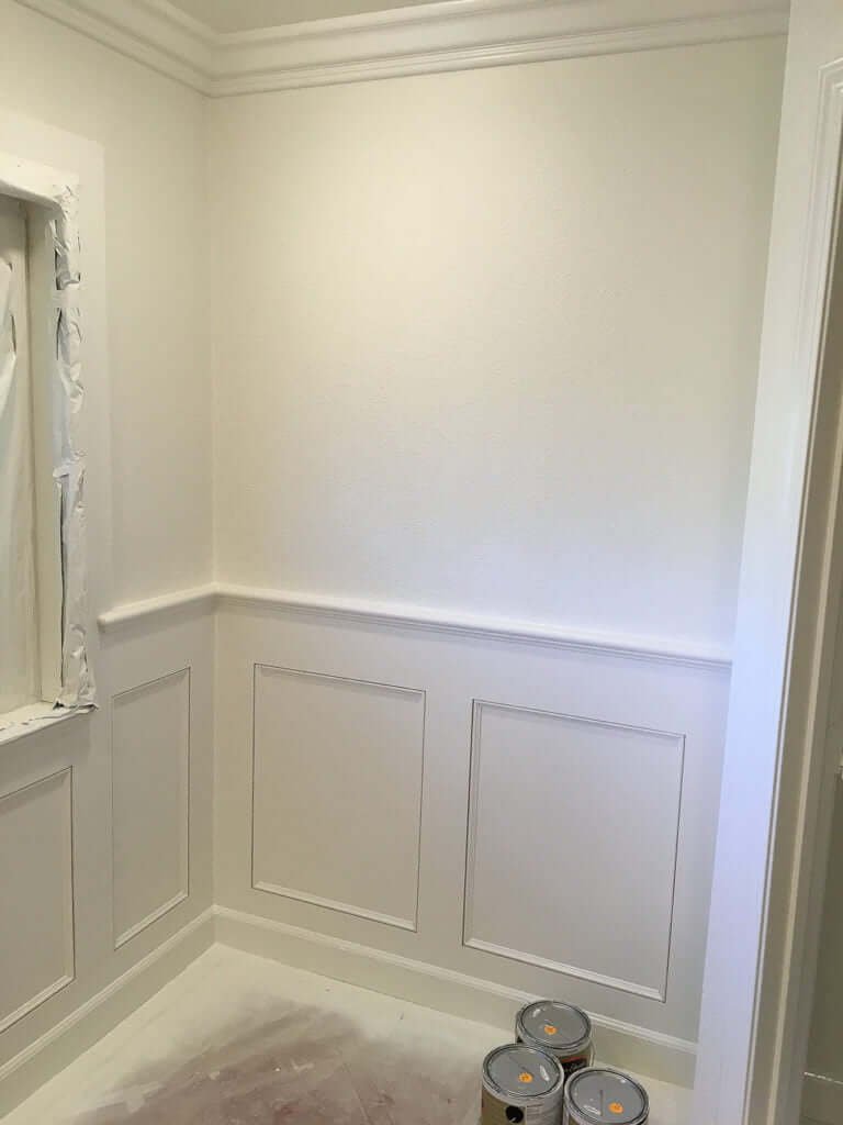 Cozying Up Our Bathroom Walls With Wainscoting.