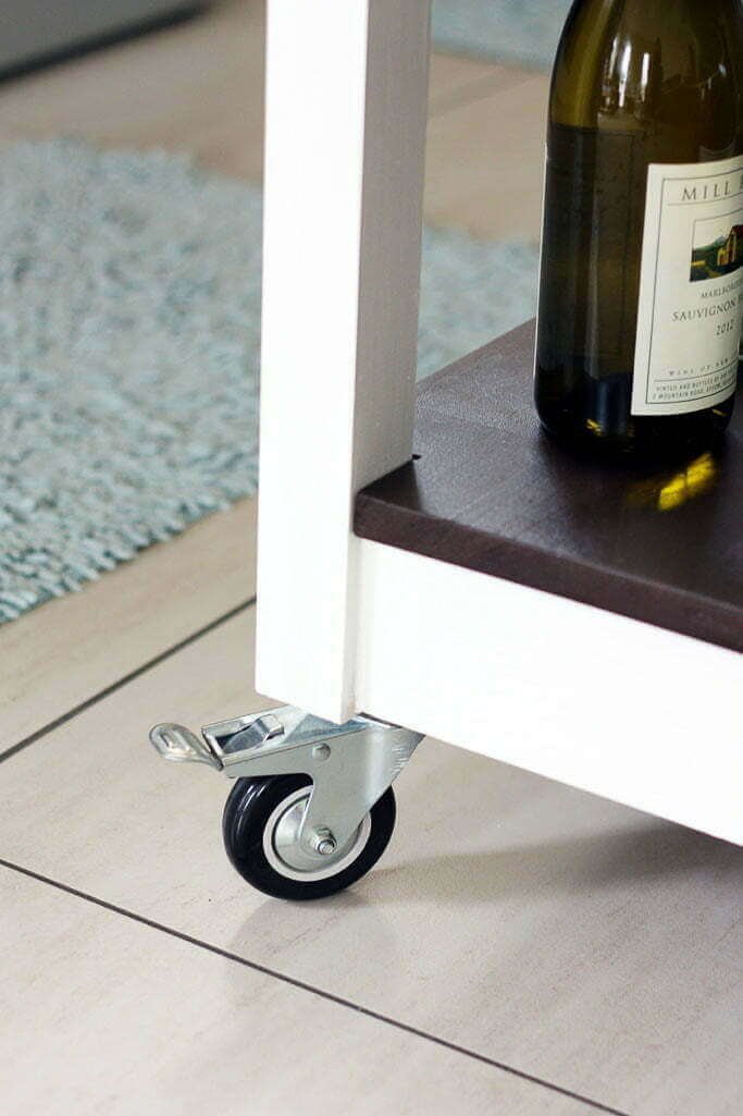 Kitchen island cart castor