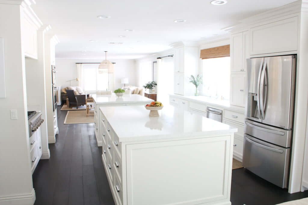 white galley kitchen remodel layout after kitchen extension