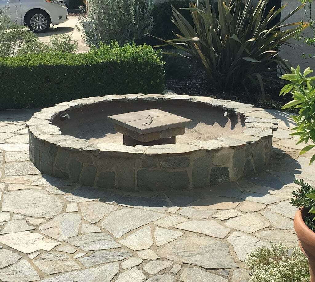 empty fountain basin with pedestal built