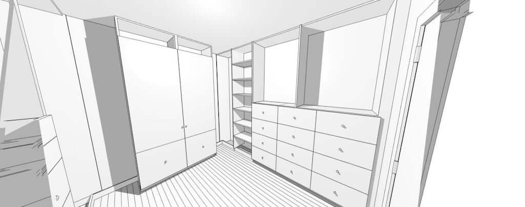 small walk in closet design