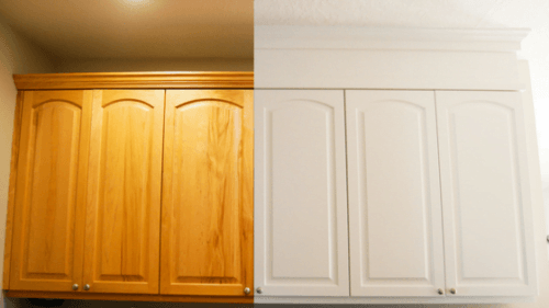 Extending Kitchen Cabinets To Ceiling Before And After 500x281 
