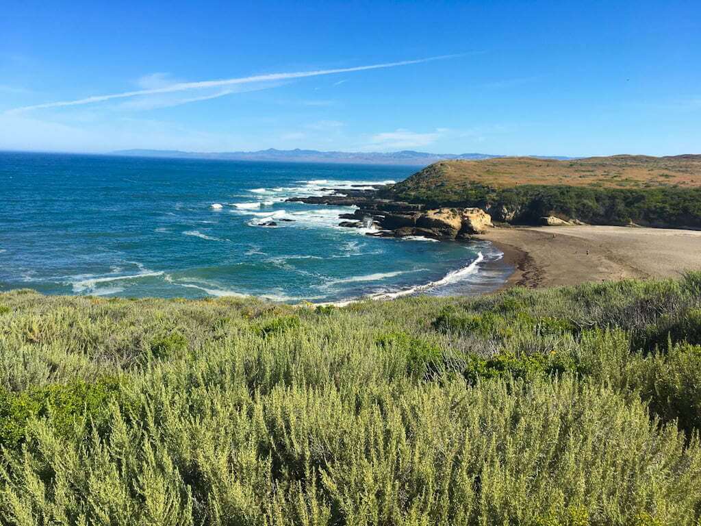 View from hill of Montana de Oro beach Spooner's Cove