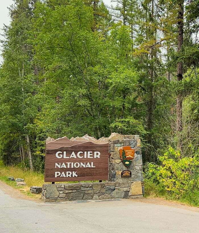 Glacier National Park entry sign