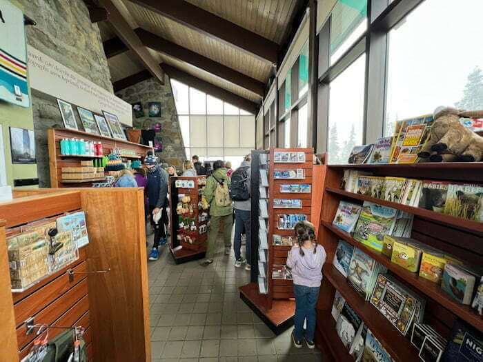 child in Glacier National Park visitor center