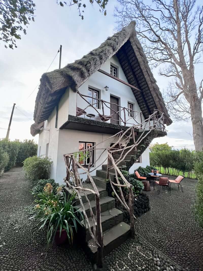 house in Madeira with stairs
