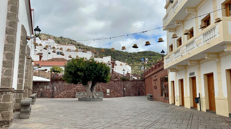 hats on ropes in town on Gran Canaria, Canary Islands