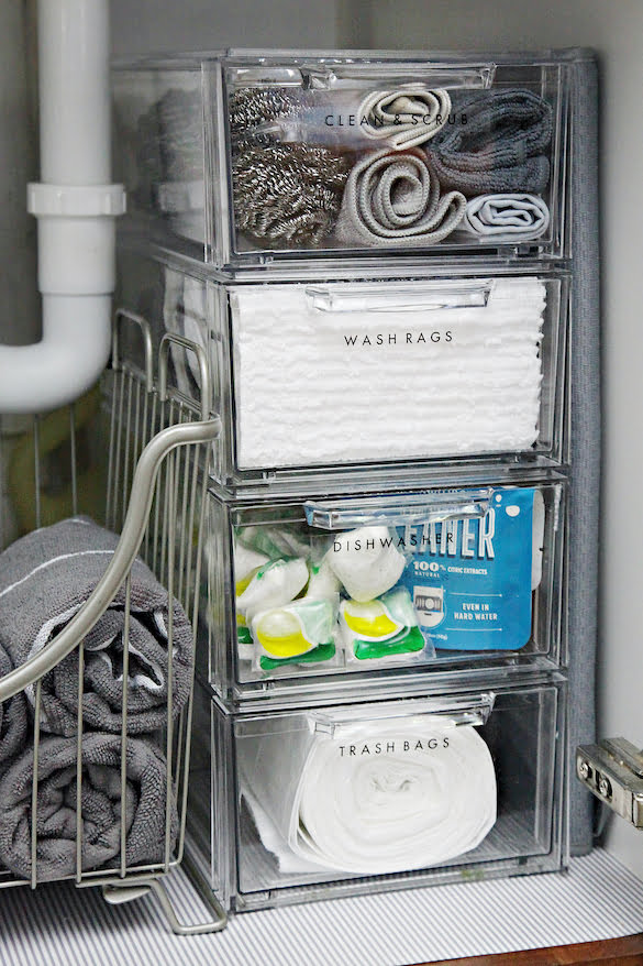 under kitchen sink storage ideas utilizing pull out drawers