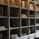 Built-In-Bookshelf-Wall-With-Picture-Lights-Library