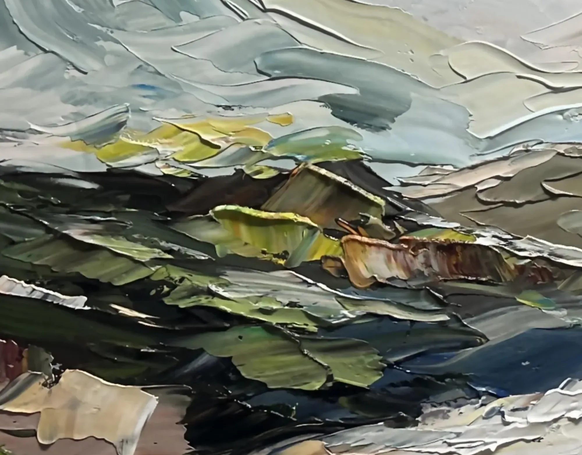 textured canvas piece of artwork