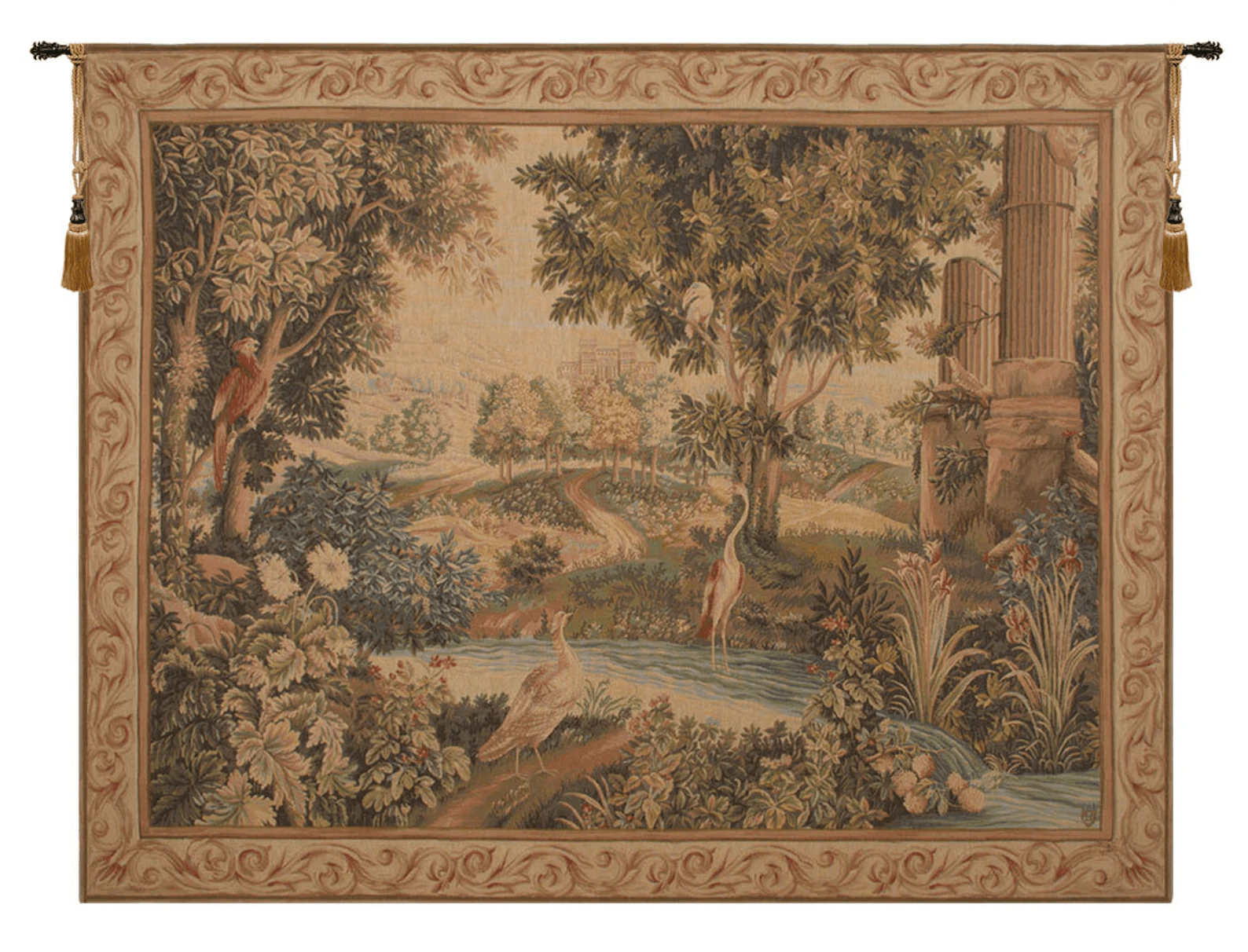 Vintage tapestry for a living room wall art ideas