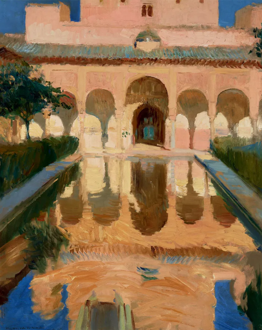 A painting of Spanish house wall art 