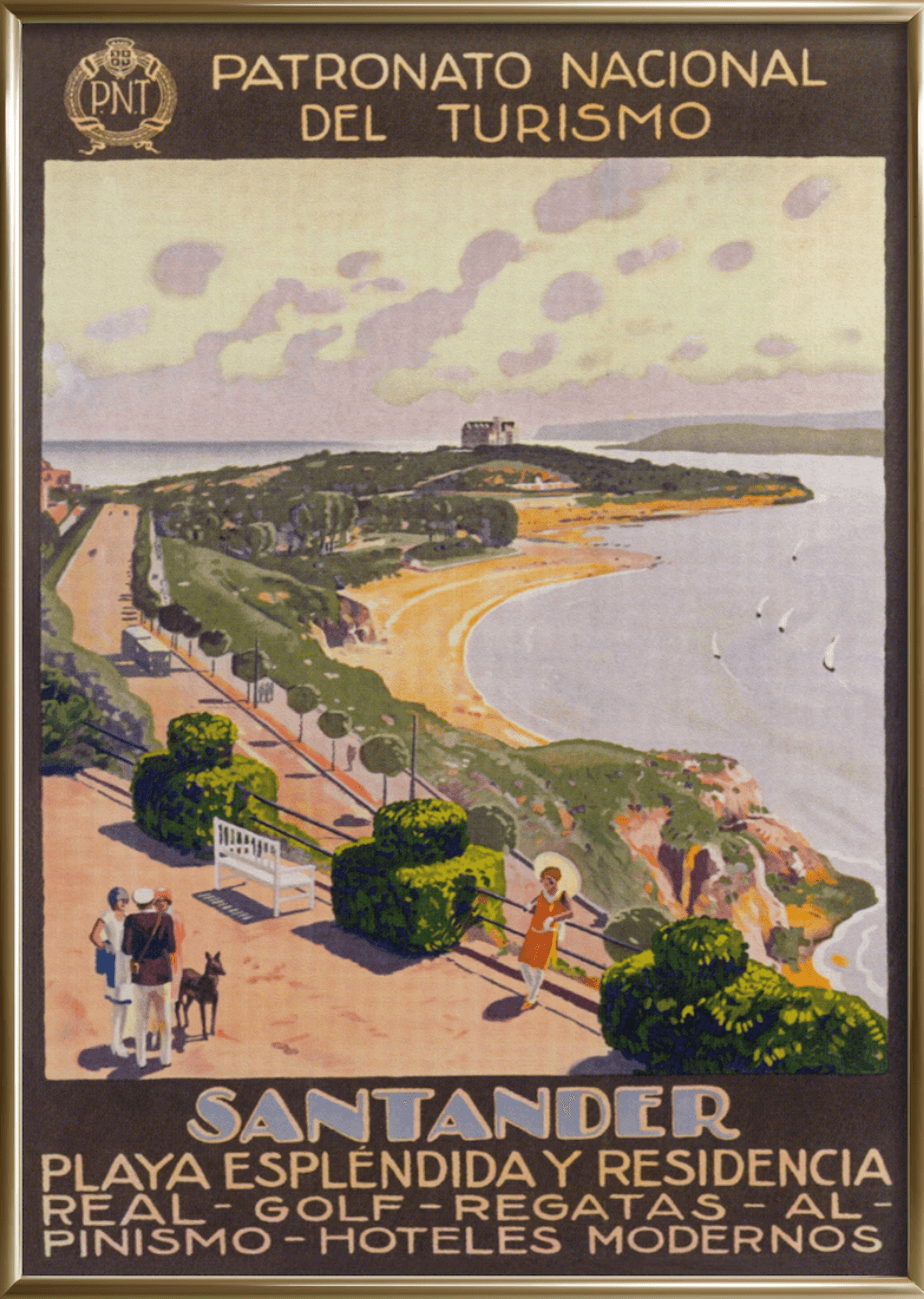 Spanish travel poster of Santander