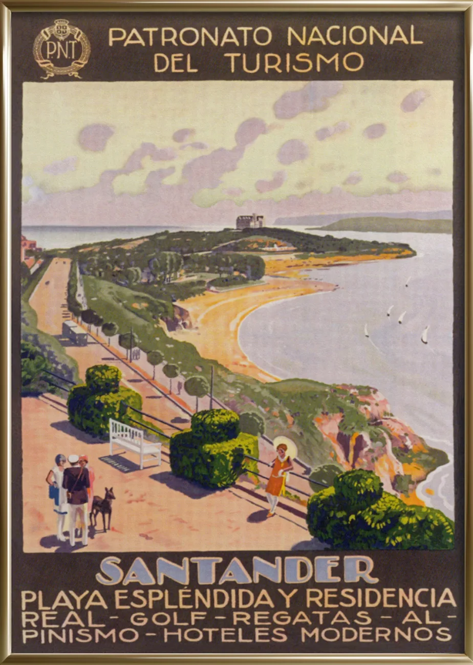 Spanish travel poster of Santander