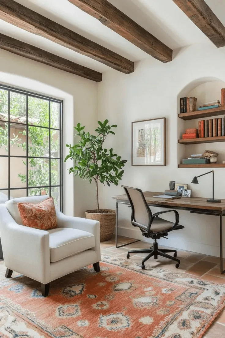 spanish-style home office design idea