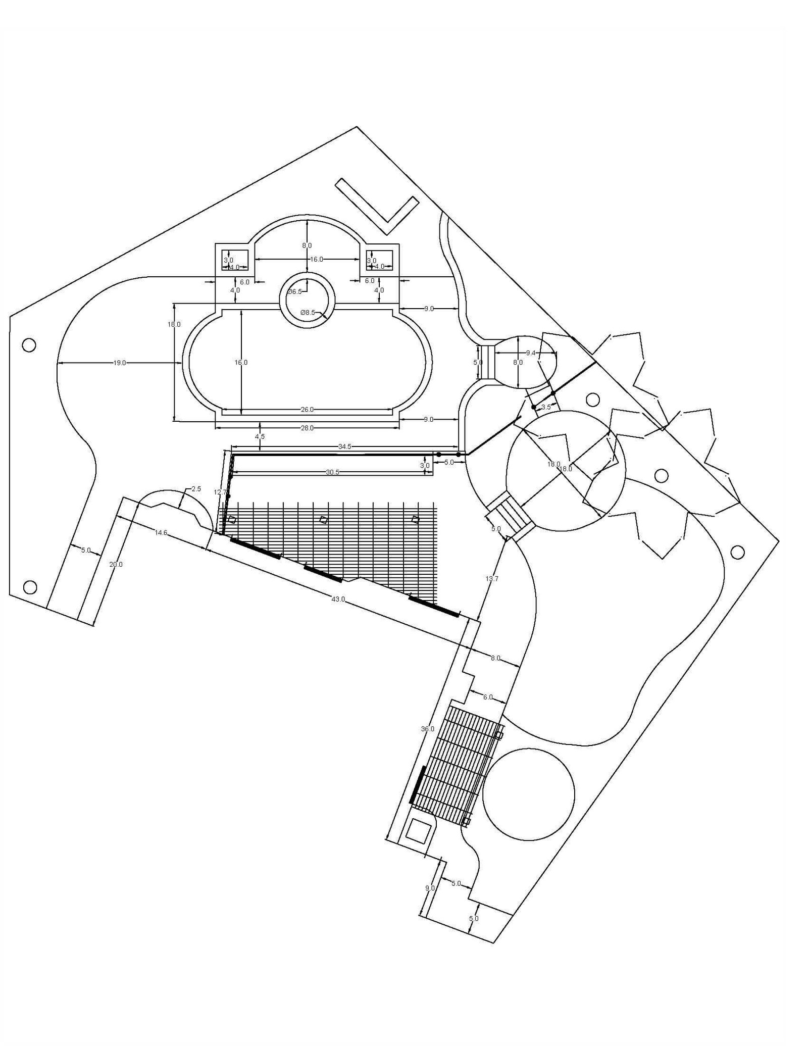architectural landscape drawing with dimensions for an outdoor backyard patio, yard and pool renovation